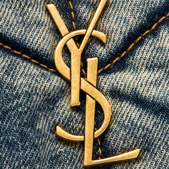 🚫Sold!🚫-SAINT LAURENT DENIM TOY PUFFER BAG - Picture 9 of 10